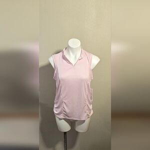 Lucky In Love Womens Sleeveless Aspire Rib Golf Tank Top Size Large